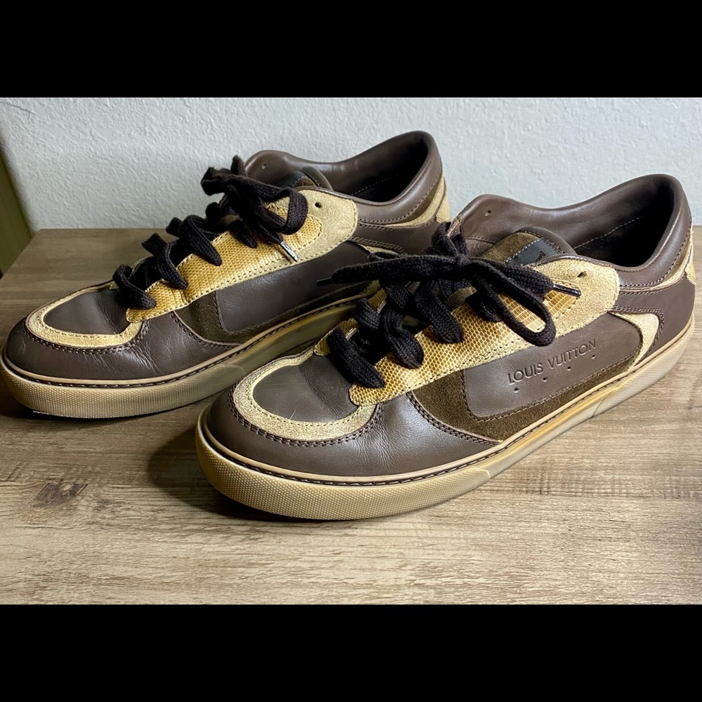 Louis Vuitton Brown with tan sneakers